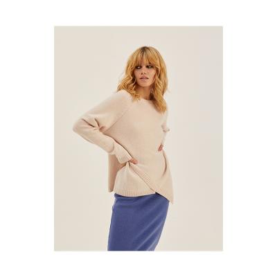 China Direct Selling Breathable Solid Casual Soft O-Neck Pullover Sweater Regular Woman for sale