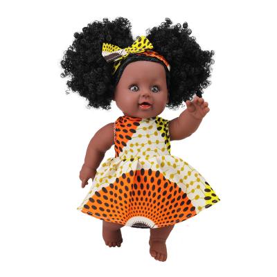 China Changeable Clothing 12 Inch Toy Baby Black Dolls Realistic African American Doll For Kids, Newer Children, Kids Holiday And Birthday Gift for sale