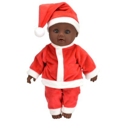 China Newest 12 Inch Toy Baby Black Dolls Realistic African Baby Changeable Dress Christmas Gift - Doll For Kids Birthday Gift for sale