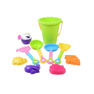 China High Quality Beach Toy Set Wholesale Mesh Bag Summer Beach Trolley Children's Play Factory Silicone Sand Beach Doll Outdoor 10PC Toy Play Sets for sale