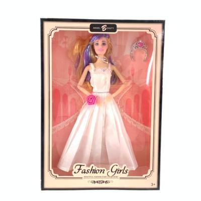 China Cartoon Toy New Arrival Fashion 11 Inch Solid Body With Wedding Dress Doll For Girls for sale