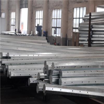 China Electric Power Supplying Octagonal Steel Electric Transmission Poles Galvanized Quality Service Metal Poles for sale