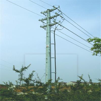 China Electric Power Supplying Galvanized Poles Tapered Power Pole Price Round Polygonal Telescopic Electric Power Tower for sale