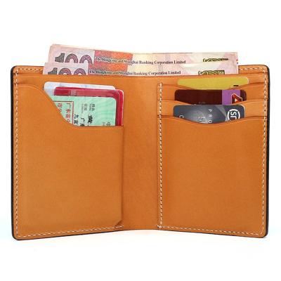 China Vintage Mens RFID Wallet Card Holder Genuine Leather Short Bifold Wallet for sale