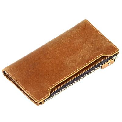 China Genuine Leather Bifold Wallet Genuine Leather Card Holder Long Fashion Men's Cowhide Wallet for sale