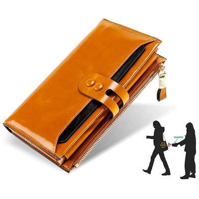 China 2021 Fashion Unisex Colorful Hot Sale Mobile Phone Purse Card Holder Wallet Genuine Leather Wallet Long for sale