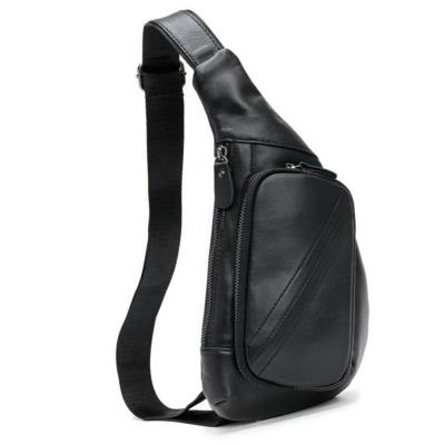 China 2021 Fashion Men's Genuine Leather Cross - Body Bag Fashion Shoulder Bag Sports Chest Bag for sale