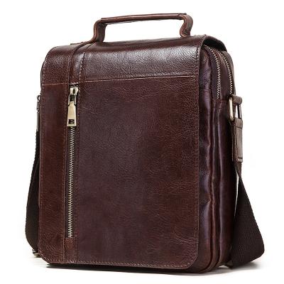 China Custom Vintage Mens Scare Leather Cross - Retro Body Bag Messenger Bag One Single Shoulder Bag for sale