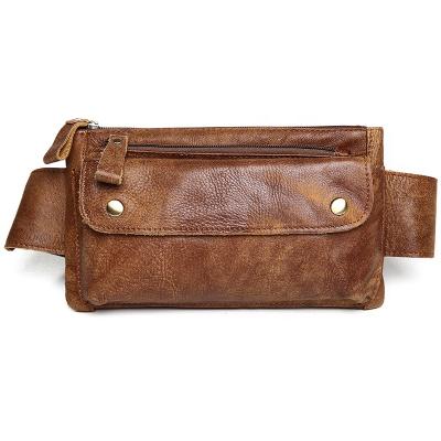 China Multifunctional Water Proof Men's Outdoor Sports Chest Bag Cross - Real Retro Leather Body Bag Waist Bag for sale