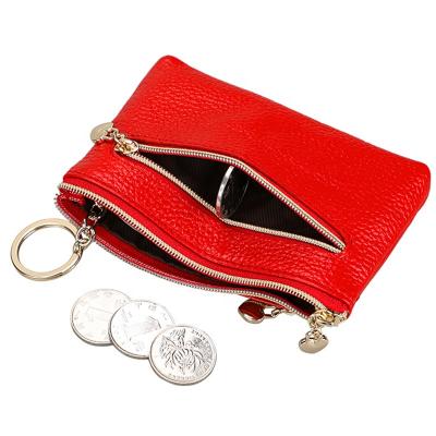 China Fashion Unisex Trendy Factory Customized Cow Change Purse Leather Coin Purse Wallet for sale