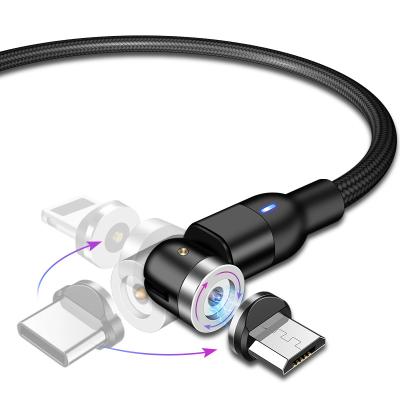 China Magnetic USB 3.0 LED USB Cable Charging 540 Degree Magnetic Cable Charging All In One USB Cable for sale