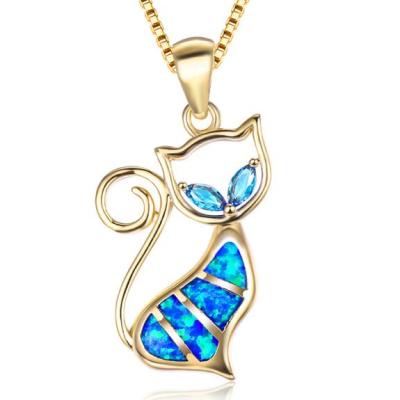 China LUKE Fashion NOIR punk CAT Jewellery, CAT Pendant Necklaces Brass Jewelry necklace for women, mothers gift for sale