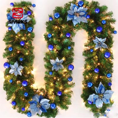 China Costumes Christmas Wreath Garland 2M/2.7M PVC Christmas Ornament Canes Christmas Wrapping Ornament for sale