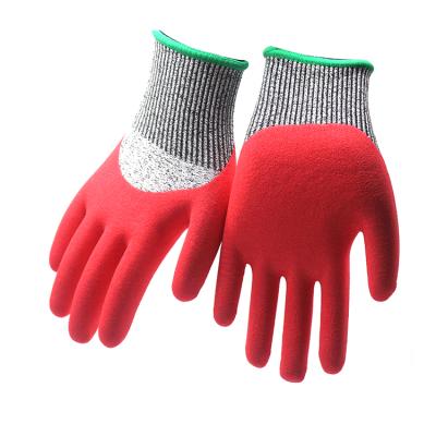 China CE Breathable Anti-cut Stretch Gloves Level 5 Cut Resistant Nitrile Gloves Cut Resistant Gloves for sale