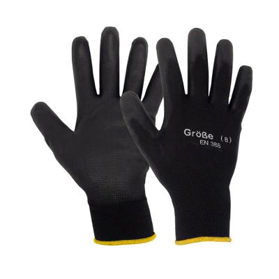 China Safety Products Lightweight Nylon Work Gloves With Polyurethane Coating Assembly Gloves Nylon Gloves for sale