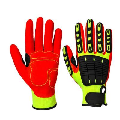 China Construction Work Safety Oilfield TPR Impact Resistant Mechanic Gloves Breathable Guante Stretch Industrial Protective Mechanical Anti Cut Gloves for sale