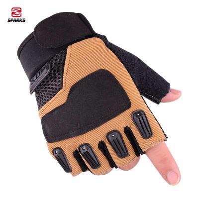 China Breathable Stretch Half Finger Fitness Leather Gym Sports Gloves For Outdoor Cycling for sale