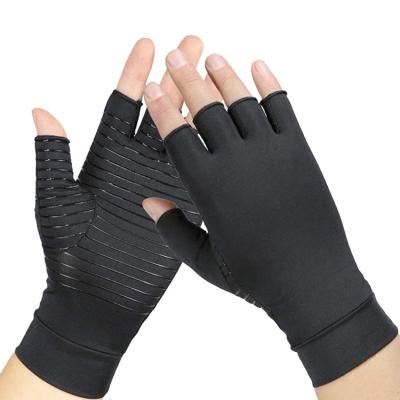 China Carpal Breathable Stretch Copper Tunnel Pain Relief Work Sports Arthritis Compression Typing Daily Recycling Gloves for sale