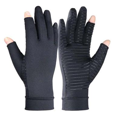 China High Conductive Copper Infused Stretch Breathable Compression Arthritis Hand Pain Relief Muscle Strain Support Work Gloves for sale