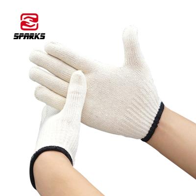 China Anti Static Breathable Cotton Yarn Protective Gear Non Slip Cut Proof Wear Resistant Cotton Yarn Work Gloves for sale