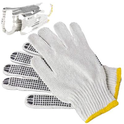 China Winter Static Breathable Indoor Outdoor Anti Slip Heavy Duty Cotton Knit Men Women Construction Fishing Gardening PVC Dotted Work Gloves for sale