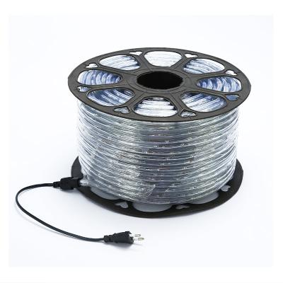 China Theme Park Single Color 110V220V Waterproof Decoration Flexible Ribbon Led Rope Light With Power Adapter for sale