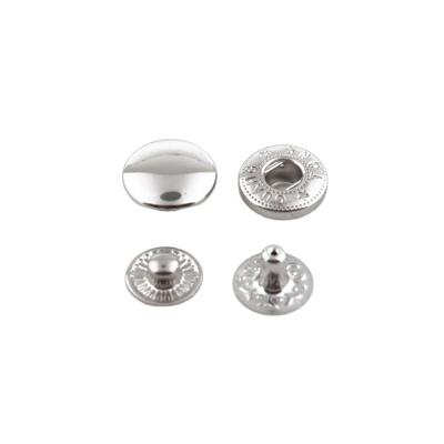 China New 17 mm832# SOURCE copper custom silver white button from factory nickel free metal snap fastener button clothing accessories for sale