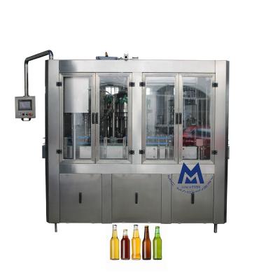 China Automatic Aseptic Water Vodka Sparkle Beverage Beer Machines Washing Capping Glass Bottle Filling Machine for sale