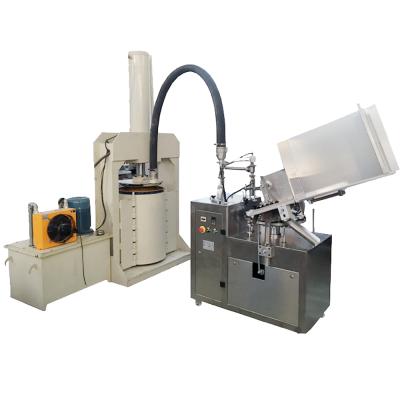 China Automatic 30ml Cosmetics Products Cream Paint Lubricant Grease Paste Ointment Aluminum Tube Filling Sealing Machine for sale