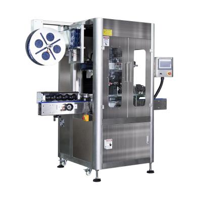 China Food Steam Heating Cutting PVC Plastic Bottle Can Cup Neck Sleeve Automatic Shrink Labeling Machine for sale