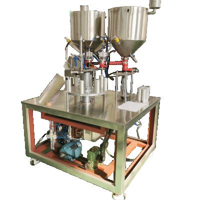 China Two component products semi automatic epoxy paste ab adhesive acrylic sealant syringe filling machine for sale