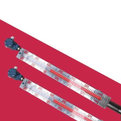 China Alloy Steel or 304 Stainless Steel Remote Transmission Type Magnetic Level Gauge with Flip Plate for sale