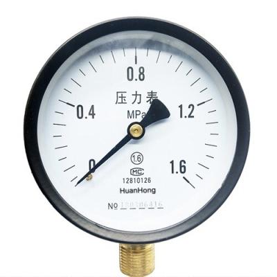 China General Iron Varnish Y100Radial Pressure Gauge Baking Pressure Gauge for sale