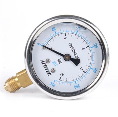 China YN-60 YN60 Vibration Resistance Pressure Gauge Stainless Steel Pressure Gauge Seismic Pressure Gauge for sale