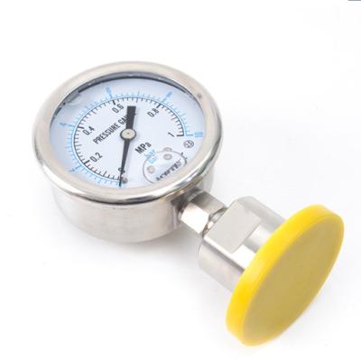 China YN60BF-MC Stainless Steel Sanitary Diaphragm Pressure Gauge for sale