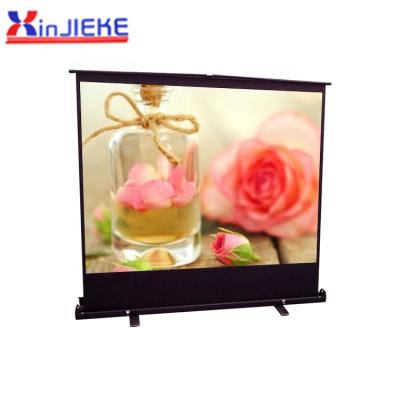 China Protable projection screen 120 inch pull up new design 3d hd diy electric floor rising projector screen for sale