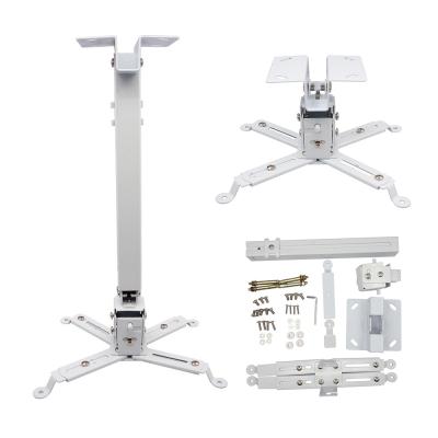 China Projector Mount Wall Or Ceiling Adjustable White Bracket With Adjustable Height And Extendable Arm Projection Mount For Projector for sale