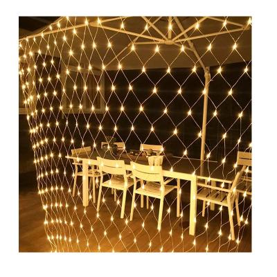 China Hot Selling AC LED Curtain Light 192 LED Decorative Lighting Mesh String Lights Waterproof 8 9.8ft x 6.6ft 