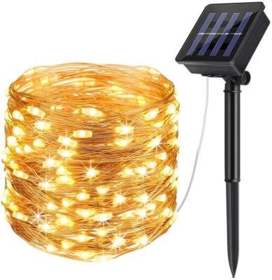 China String Light 20M 200 Micro Led Lights Waterproof 8 Modes Solar String Lights For Outdoor Party Christmas Yard Tree for sale