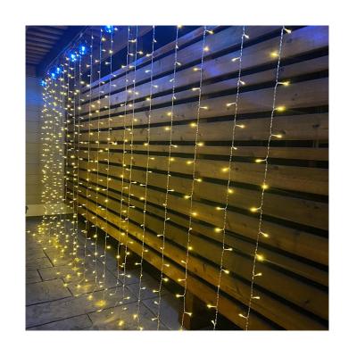 China AC LED Curtain Light 6M x 3M 608 Indoor Outdoor LED Window Curtain String Light Wedding Party Garden Bedroom Wall Decorations for sale