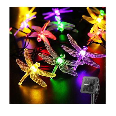 China Solar String Light 23 Feet 50 Led 8 Modes Waterproof Dragonfly Solar String Lights For Patio Garden Yard Christmas Party Multicolor for sale