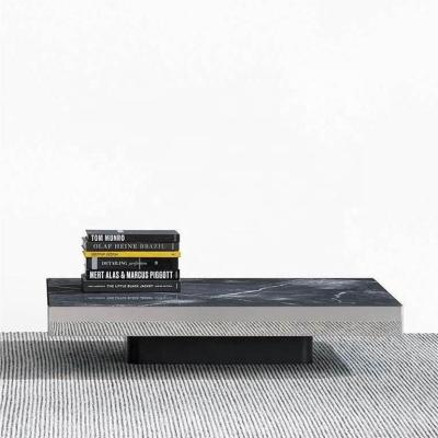 China Adjustable Modern Minimalist Living Room Coffee Table Wooden Structure (Other) Marble Top for sale