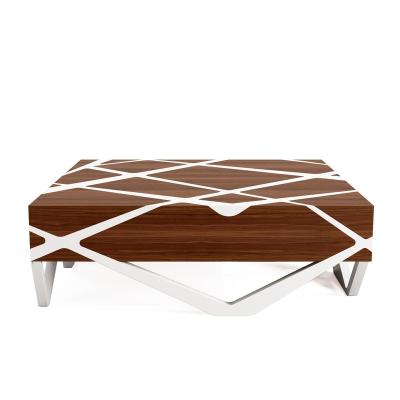 China (Other) adjustable modern elegant wood structure with wood veneer coffee table for sale