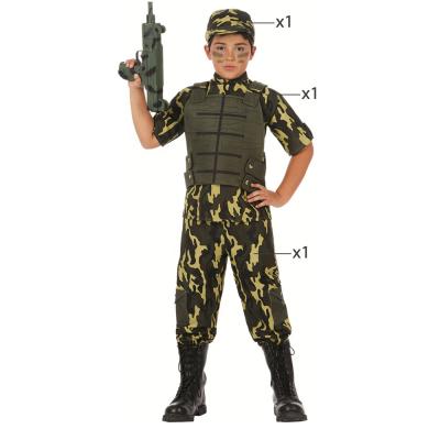 China Fancy Kids Dress Up Carnival Dress Children Camouflage Soldier Costumes Child Army Military Uniform for sale