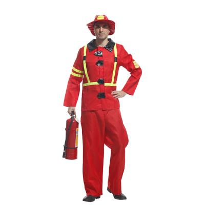 China Halloween Party Cosplay Performance Fireman Costumes Set For Adult Men Halloween Party Costume Role Play Dress Up for sale