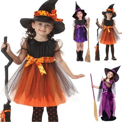 China Wholesale Fairy Halloween Party Fancy Dress Girls Halloween Costume Witch Dress Up Vampire Costume Kids Costumes for sale