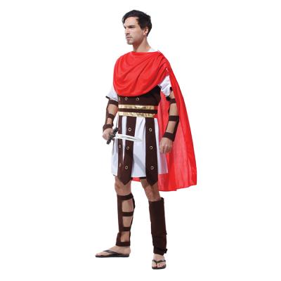 China Halloween Party Where Cosplay Performance Men's Robe Handsome Halloween Costume Red Cloak Halloween Costume Adult Warrior Cosplay for sale