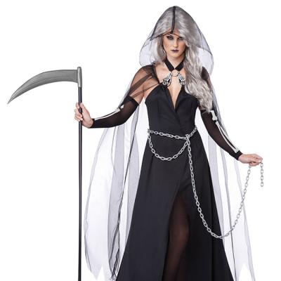 China Nightmare Slayer Adult Halloween Gothic Women Costume Devil Witch Black Women Mask Gothic Dresses Costumes for sale