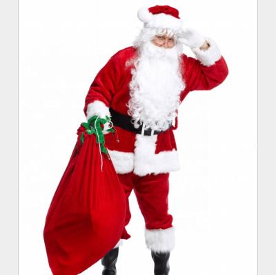 China Oversized Thick Unisex Hat Santa Claus Costume Set Classic Christmas Halloween Christmas Adult Costume Suits Party Decoration for sale