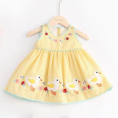 China Sleeveless Princess Dress 2021 Summer Breathable Button Princess Dress Mini Baby Princess Dress Full Moon Children for sale